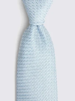 Bleu - Cravate MOSS Grenadine