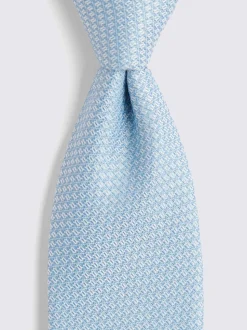Bleu - Cravate texturée MOSS