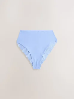 Bleu - Culotte en coton et dentelle 7 Pack