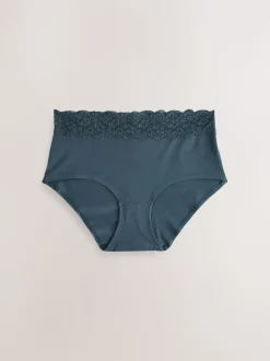 Bleu - Culotte en coton et dentelle 7 Pack