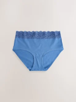 Bleu - Culotte en coton et dentelle 7 Pack
