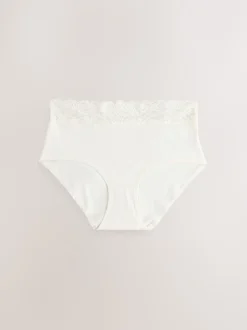 Bleu - Culotte en coton et dentelle 7 Pack