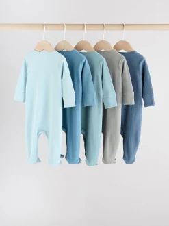 Bleu - Dors-bien bébé à fermeture éclair bidirectionnelle (0-2ans)