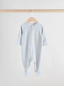 Bleu - Dors-bien bébé en velours à fermeture éclair bidirectionnelle, lot de 2 (0mois-2ans)