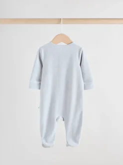 Bleu - Dors-bien bébé en velours à fermeture éclair bidirectionnelle, lot de 2 (0mois-2ans)