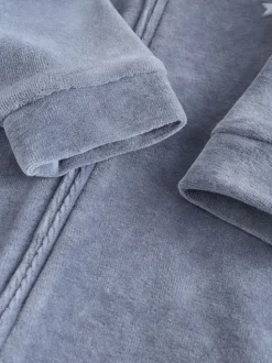 Bleu - Dors-bien bébé en velours à fermeture éclair bidirectionnelle, lot de 2 (0mois-2ans)