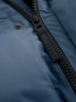 Bleu - Doudoune imperméable à Gamme longue doublée de polaire (3-17ans)