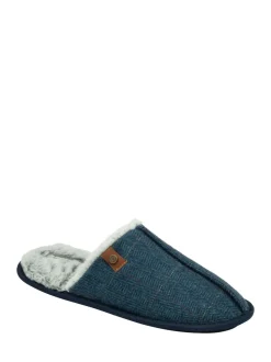 Bleu - Dunlop Chaussons mules homme à bout fermé