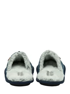 Bleu - Dunlop Chaussons mules homme à bout fermé