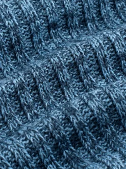 Bleu - Ensemble Bonnets et snood à pompon 2 Pieces (1-16ans)