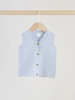 Bleu - Ensemble haut et Leggings en maille BÉBÉ 2 Pieces (0mois-2ans)