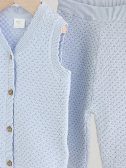 Bleu - Ensemble haut et Leggings en maille BÉBÉ 2 Pieces (0mois-2ans)