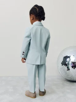 Bleu - Ensemble pantalon blazer et nœud papillon (3mois à9ans)