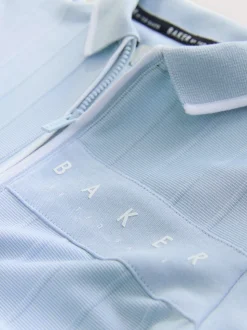Bleu - Ensemble polo et short Baker By Ted Baker texturés