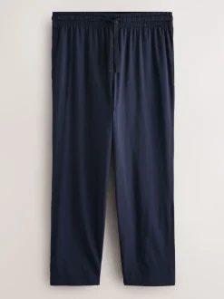 Bleu - Ensemble pyjama graphique en jersey à manches courtes