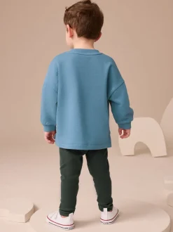 Bleu - Ensemble Top et Leggings à manches longues (3mths-7yrs)