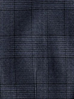 Bleu - Gilet de costume à carreaux