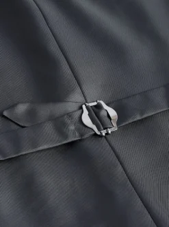 Bleu - Gilet de costume en flanelle de laine et cachemire mélangés Signature Zignone