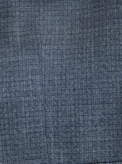 Bleu - Gilet de costume texturé à coupe régulière et à bordures