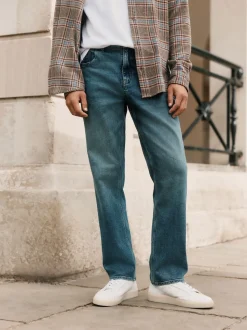 Bleu - Jean Signature brossé douillet en laine