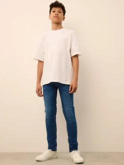 Bleu - Jeans extensibles (3-17yrs)