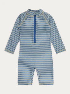 Bleu - KIDLY BY MORI Combinaison Sunsafe à manches 3/4