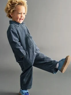 Bleu - KILDY by MORI combinaison en velours côtelé bleu