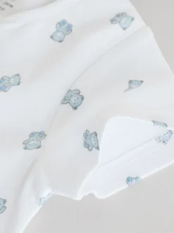 Bleu - Lot de 3 barboteuses zippées bidirectionnelles pour bébé (0 mois à 3 ans)