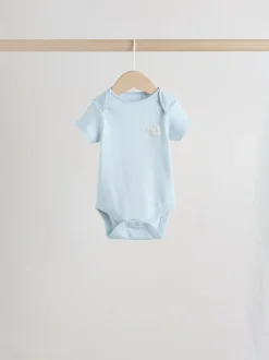 Bleu - Lot de 5 bodies bébé à manches courtes