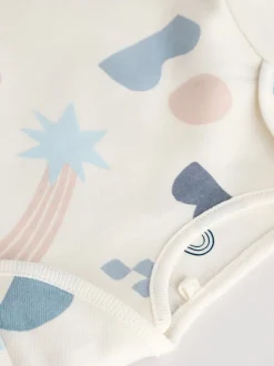 Bleu - Lot de 5 bodys à manches longues pour bébé