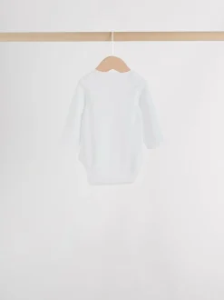 Bleu - Lot de 5 bodys à manches longues éléphant bébé