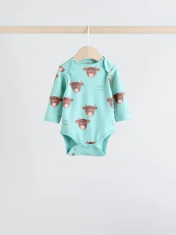 Bleu - Lot de 3 bodys Hamish à manches longues