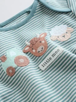 Bleu - Lot de 3 bodys Hamish à manches longues