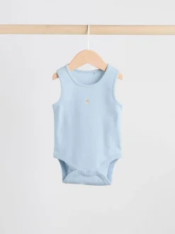 Bleu - Lot de 5 bodys pour bébé motif ours