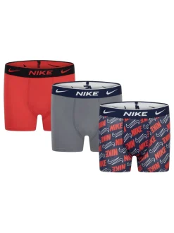 Bleu - Lot de 3 boxers extensibles en coton Nike Imprimé E Day