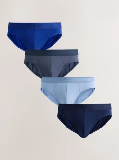 Bleu - Lot de 4 boxers Signature Comfort bleus