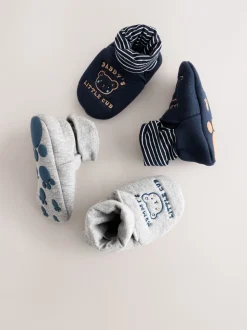 Bleu - Lot de 2 chaussettes bébé maman et papa (0-24 mois) (0-18mois)