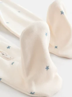 Bleu - Lot de 3 dors-bien bébé zippés (0-2ans)