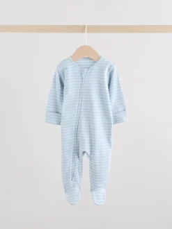 Bleu - Lot de 3 dors-bien bébé zippés (0-2ans)