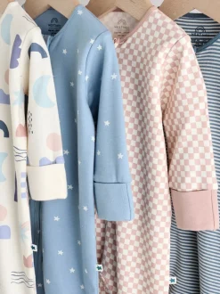 Bleu - Lot de 4 dors-bien zippés sans pieds pour bébé (0mois3ans)