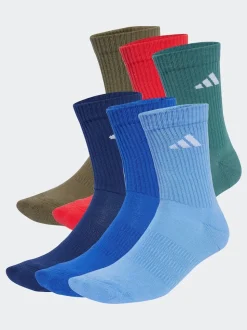 Bleu - Lot de 6 paires de chaussettes adidas à logo