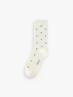 Bleu - Lot de 2 paires de chaussettes GANT à carreaux et cœurs