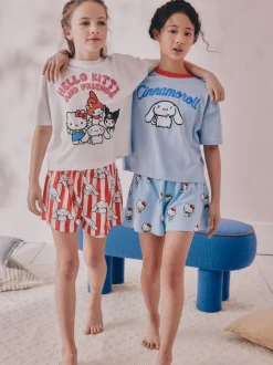 Bleu - Lot de 2 pyjamas courts Hello Kitty (3-14ans)