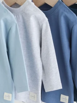 Bleu - Lot de 4 t-shirts à manches longues bébé (0mois2ans)