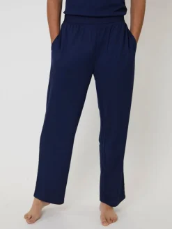 Bleu - Loungeable Ensemble Pjyamas gaufré à manches courtes et pantalon