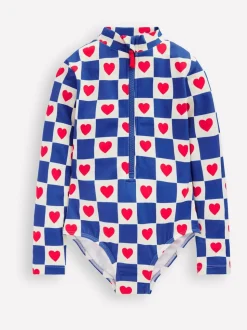 Bleu - Maillot de bain Boden à manches longues