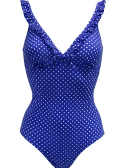 Bleu - Maillot de bain Pour Moi Sicily Tummy Control à volants