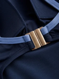 Bleu - Maillot de bain Scoop avec contrôle du ventre