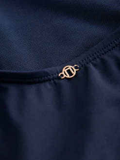 Bleu - Maillot de bain Scoop avec contrôle du ventre