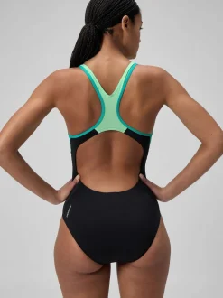 Bleu - Maillot de bain Speedo Laneback à empiècement
